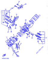 SUPPORT / REPOSE PIEDS pour Yamaha YZF750SP de 1995