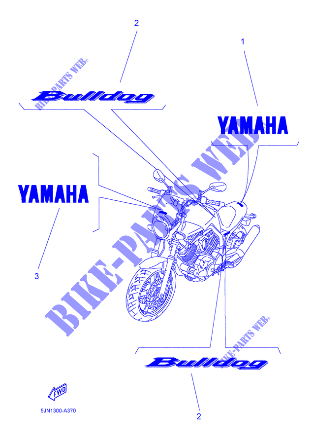 EMBLEME pour Yamaha BT1100 de 2003