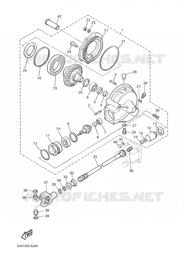 CARDAN / COUPLE CONIQUE Yamaha MOTO 1100 2004 BULLDOG  BT1100