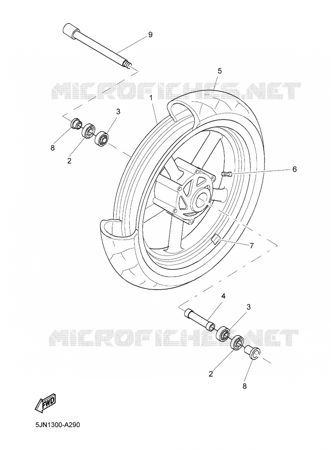 ROUE AVANT Yamaha MOTO 1100 2005 BULLDOG  BT1100