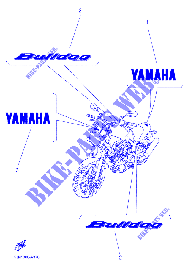 EMBLEME pour Yamaha BT1100 de 2005