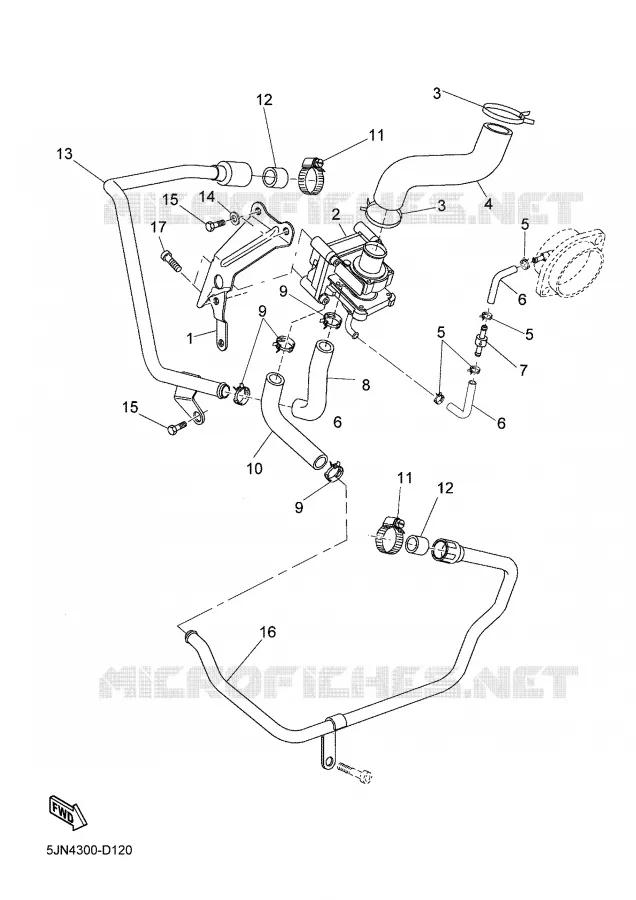 SYSTÈME D'ADMISSION D'AIR AIS Yamaha MOTO 1100 2006 BULLDOG  BT1100