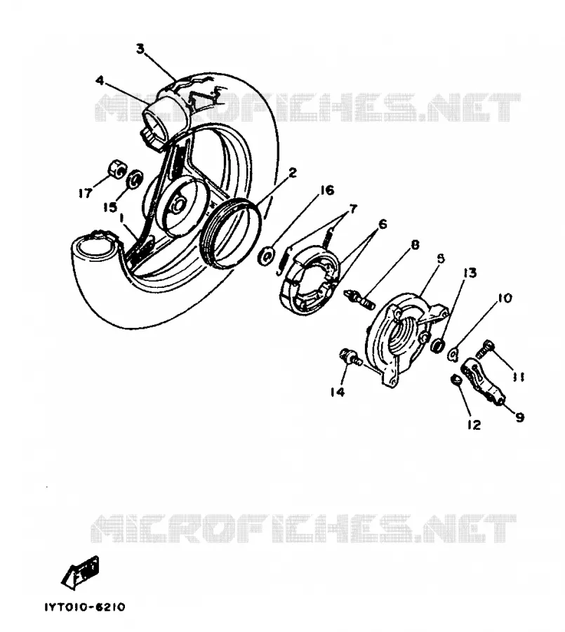 ROUE ARRIERE Yamaha SCOOTER 50 1988 JOG  CG50E