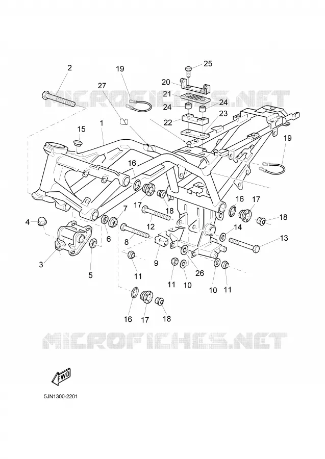CADRE Yamaha MOTO 1100 2002 BULLDOG  BT1100
