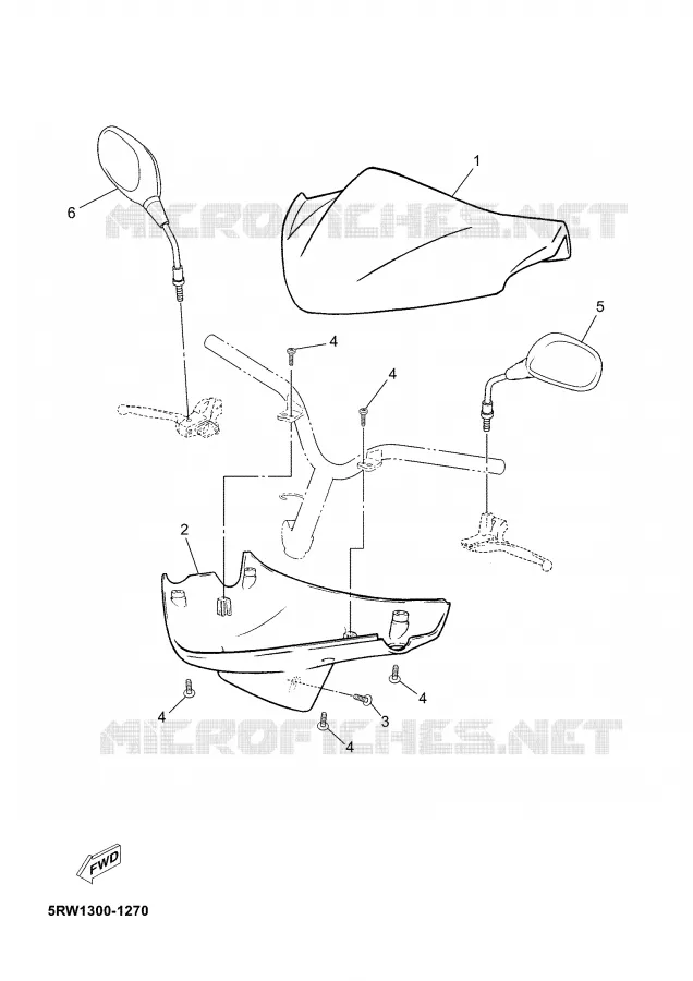 CARENAGES 1  Yamaha SCOOTER 50 2003 JOG  CS50M