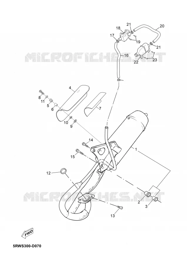 ECHAPPEMENT Yamaha SCOOTER 50 2005 JOG  CS50