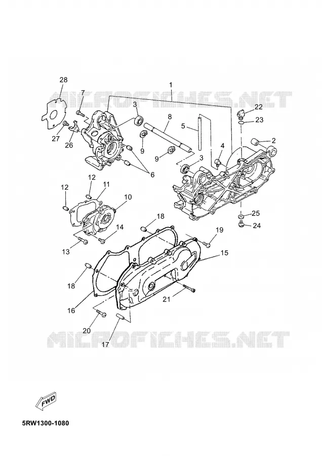 CARTER MOTEUR Yamaha SCOOTER 50 2009 JOG  CS50