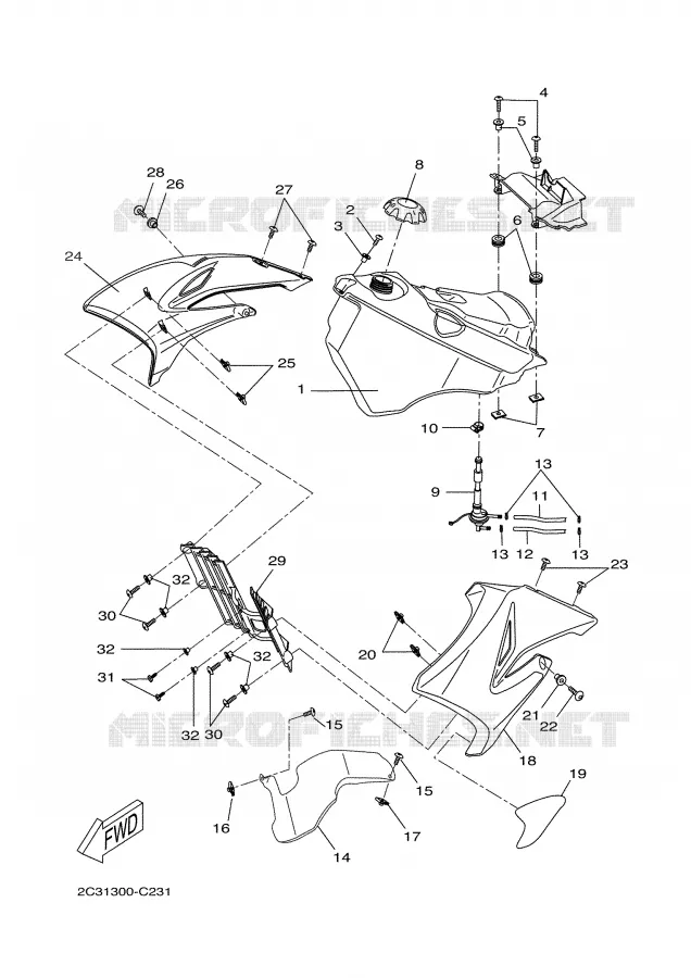 RESERVOIR A ESSENCE Yamaha MOTO 50 2006 DTR  DT50RSM