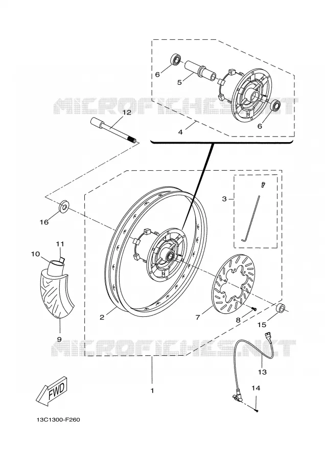 ROUE AVANT 2 Yamaha MOTO 50 2007 DTR  DT50RSM