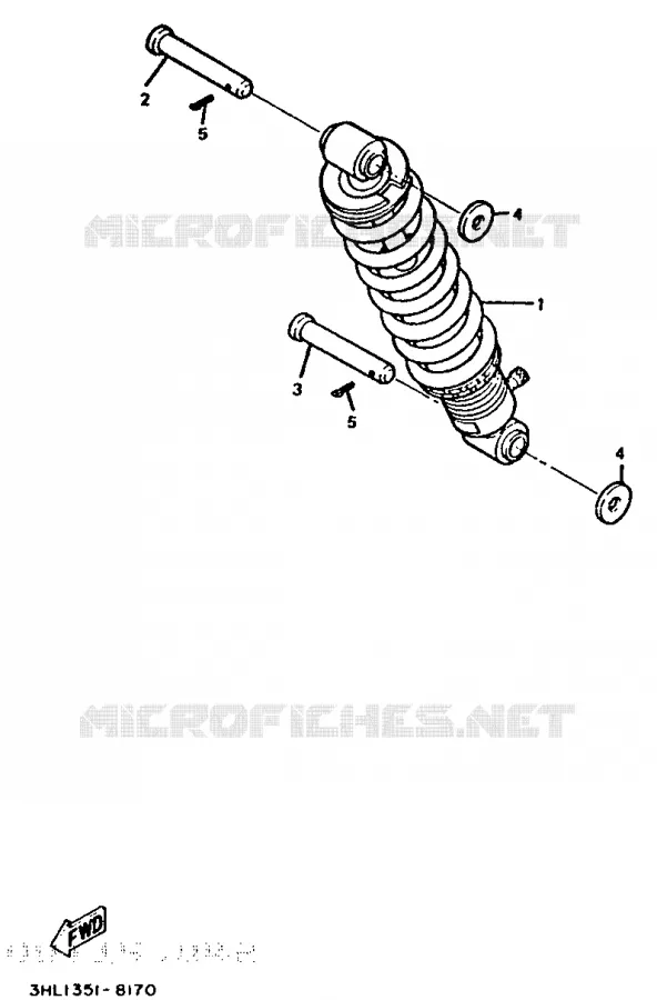 AMORTISSEUR ARRIERE Yamaha MOTO 50 1989 DTR  DT5OR