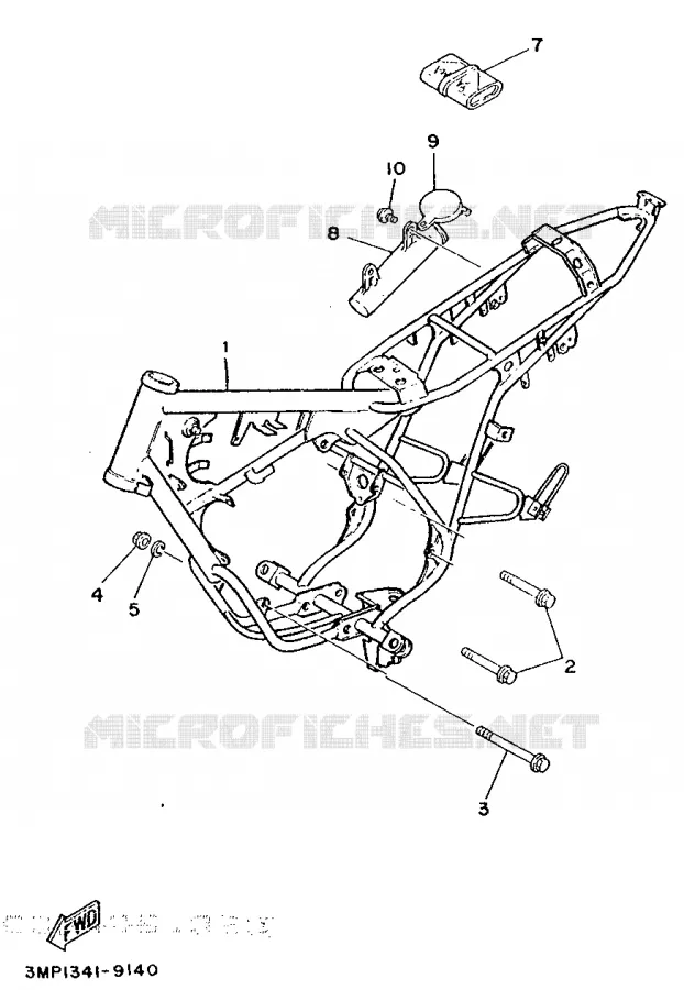 CADRE Yamaha MOTO 50 1989 DTR  DT5OR