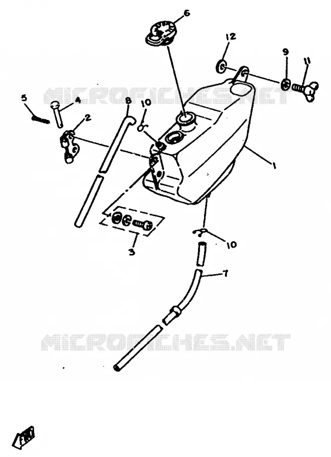 RESERVOIR D'HUILE Yamaha MOTO 80 1987 DT  DT80