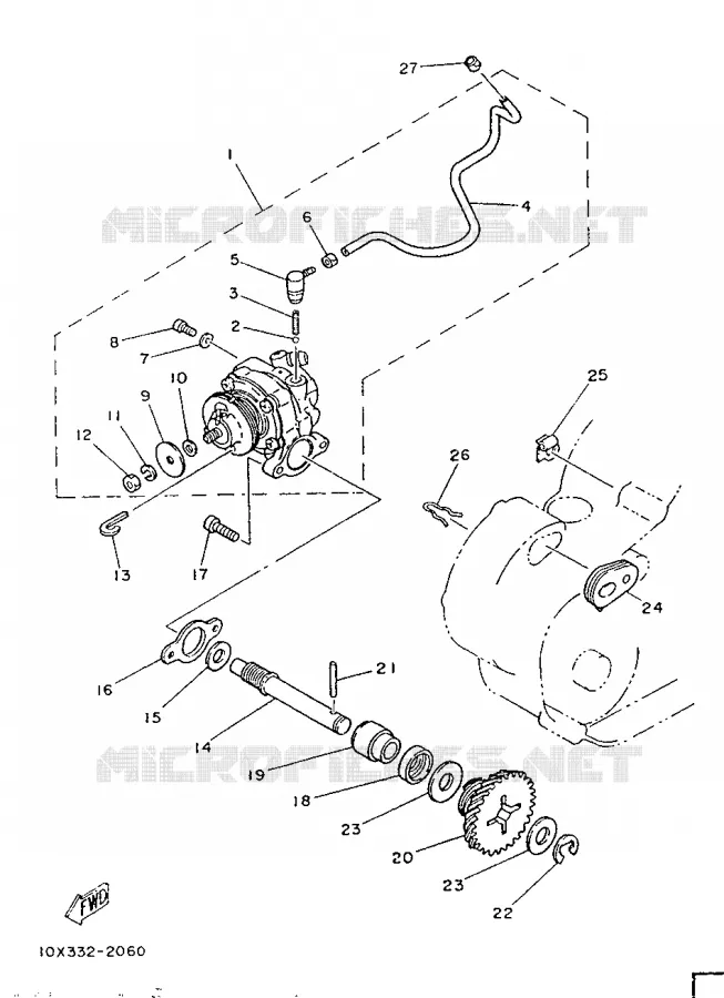 POMPE A HUILE Yamaha MOTO 80 1986 DTLC  DT80LC
