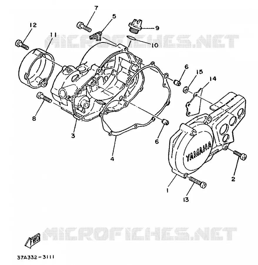 CARTER - MOTEUR  Yamaha MOTO 80 1987 DTLC  DT80LC
