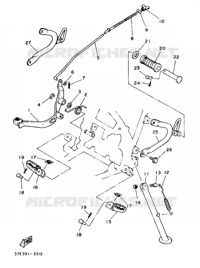 ETRIER DE FREIN AVANT Yamaha MOTO 80 1988 DTLC  DT80LC