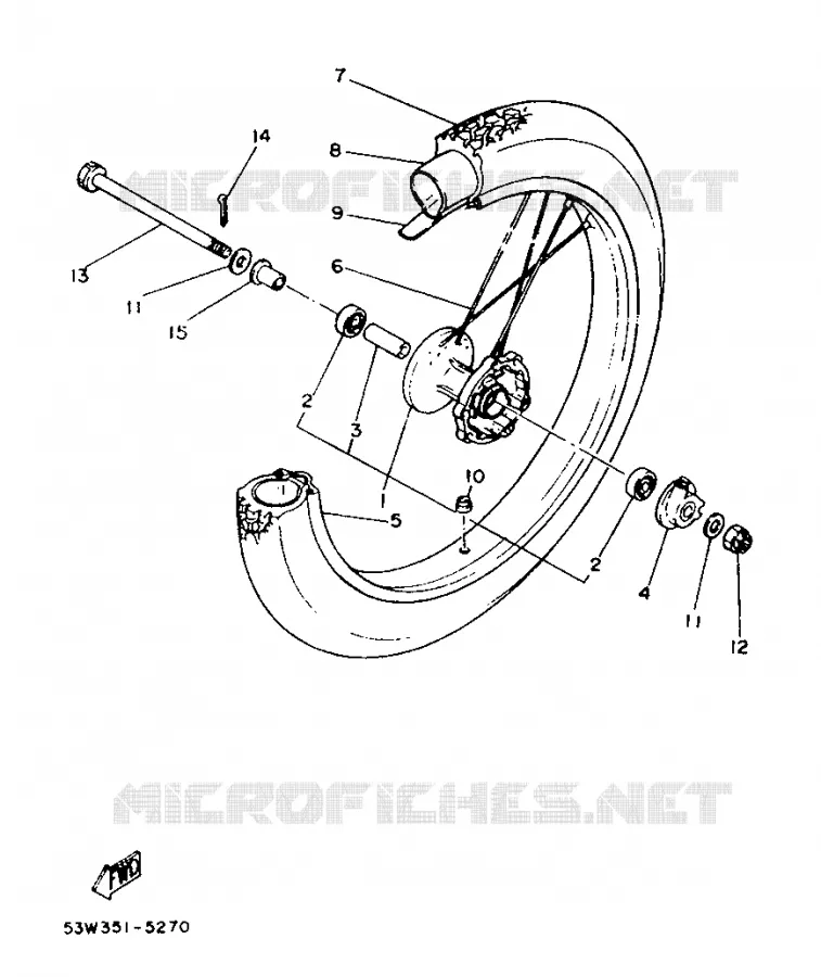 ROUE AVANT Yamaha MOTO 80 1988 DTLC  DT80LC