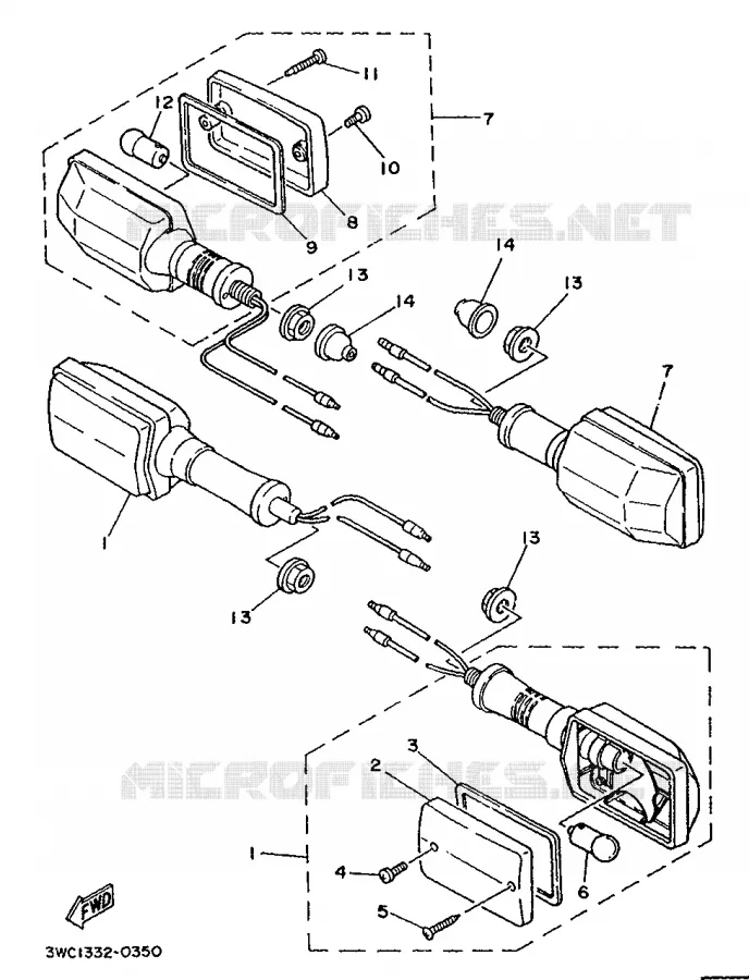 CLIGNOTANT Yamaha MOTO 80 1990 DTLC  DT80LC