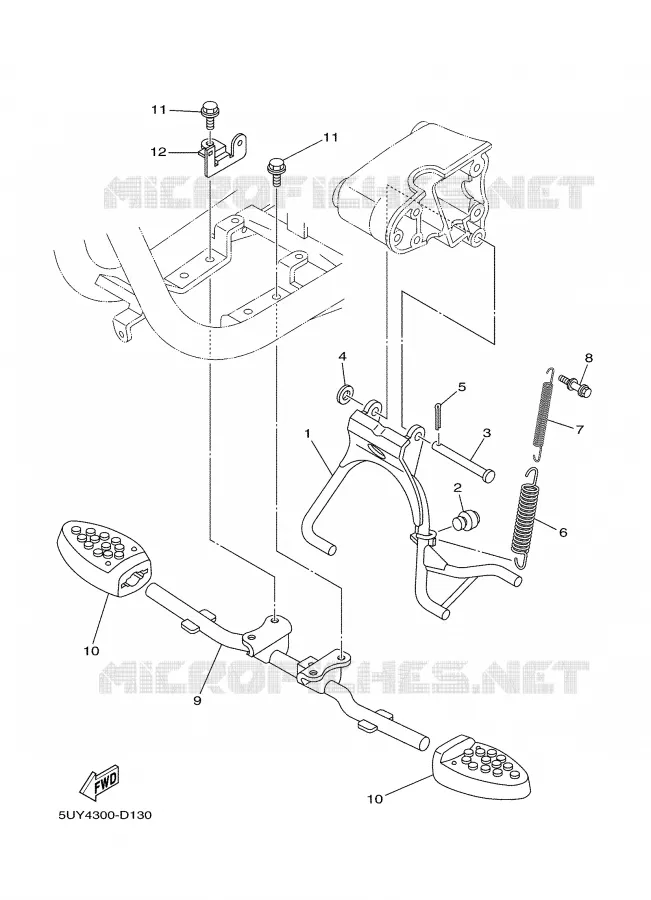 BEQUILLE / REPOSE PIEDS Yamaha SCOOTER ELECTRIC 2005 PASSOL  EA06 PASSOL