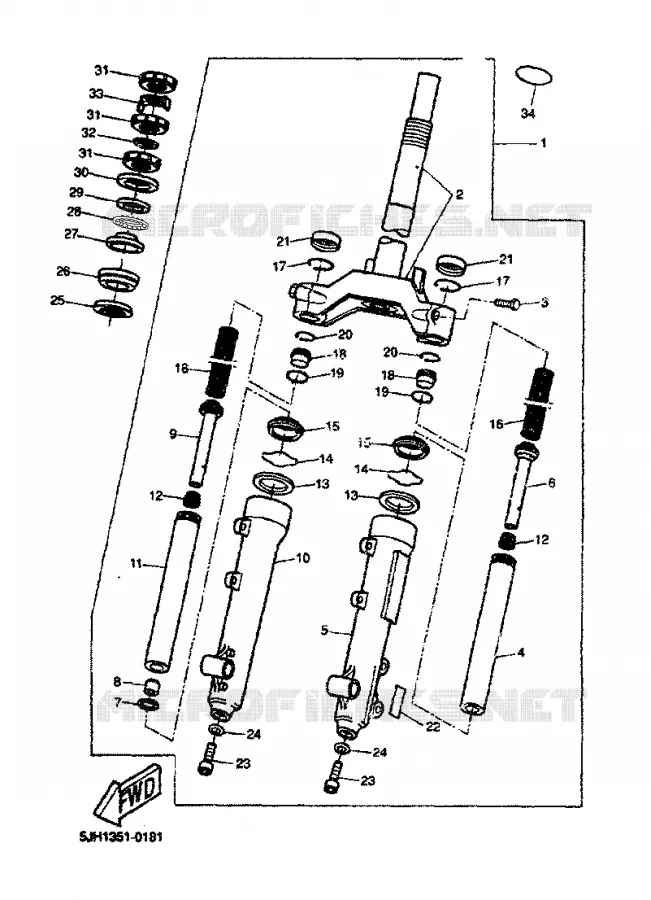 FOURCHE Yamaha SCOOTER 50 2000 STUNT  EW50