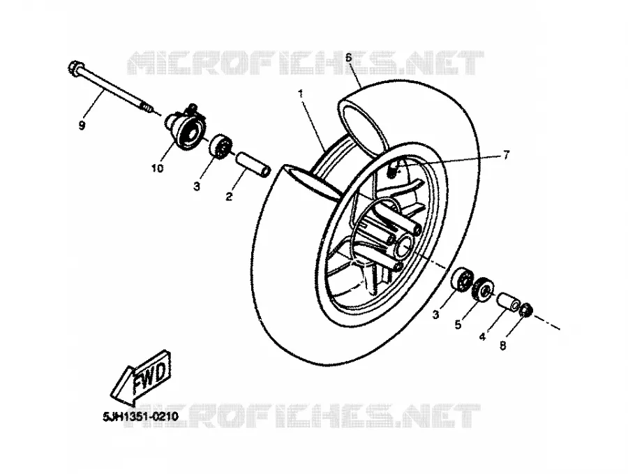 ROUE AVANT Yamaha SCOOTER 50 2000 STUNT  EW50
