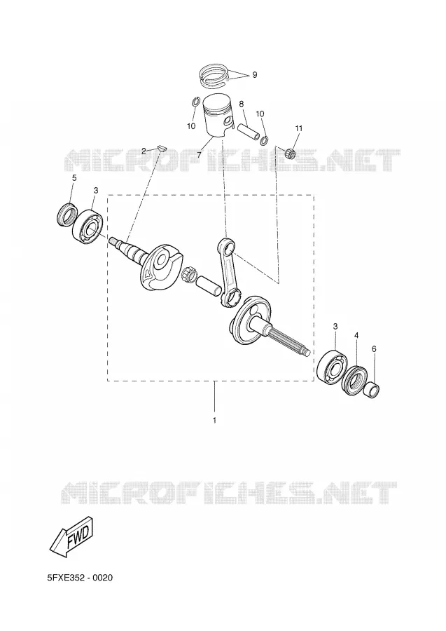 VILEBREQUIN / PISTON Yamaha SCOOTER 50 2003 SLIDER  EW50