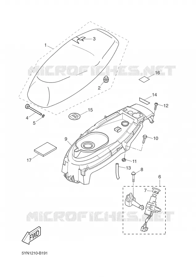 SELLE Yamaha SCOOTER 50 2003 SLIDER  EW50