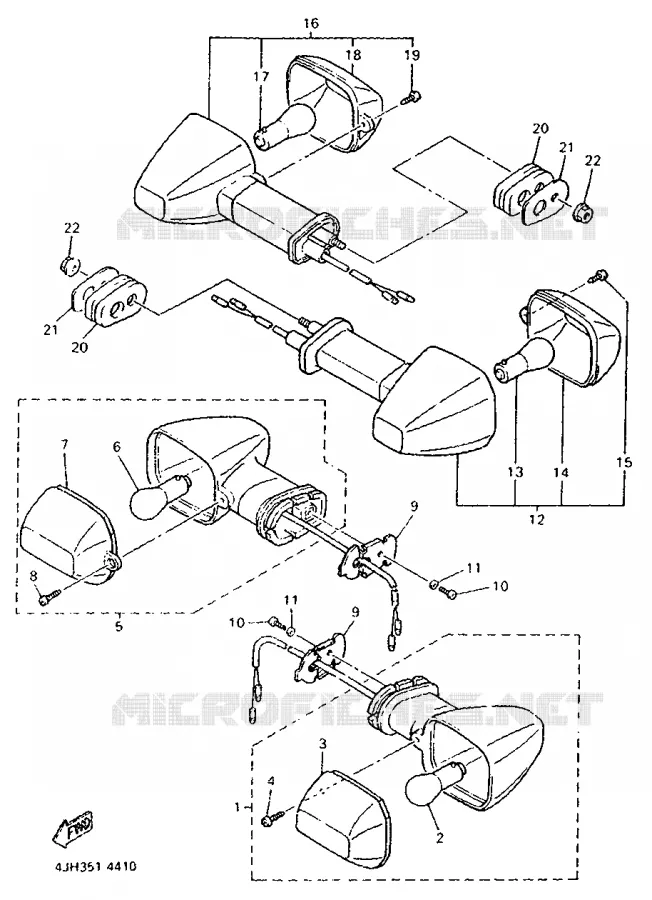 CLIGNOTANT Yamaha MOTO 600 1999 THUNDERCAT  YZF600R