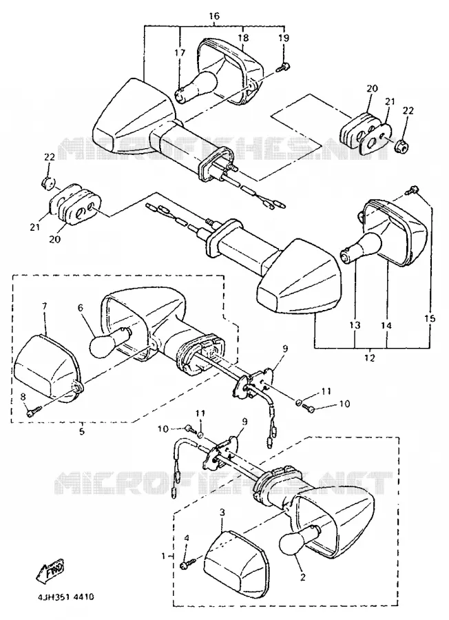 CLIGNOTANT Yamaha MOTO 600 1999 THUNDERCAT  YZF600R