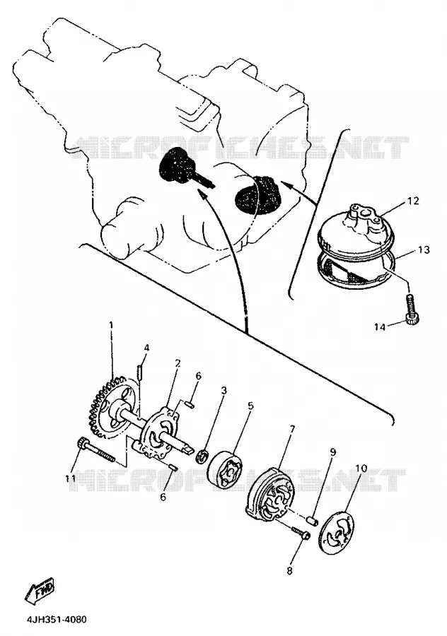 POMPE A HUILE Yamaha MOTO 600 1999 THUNDERCAT  YZF600R