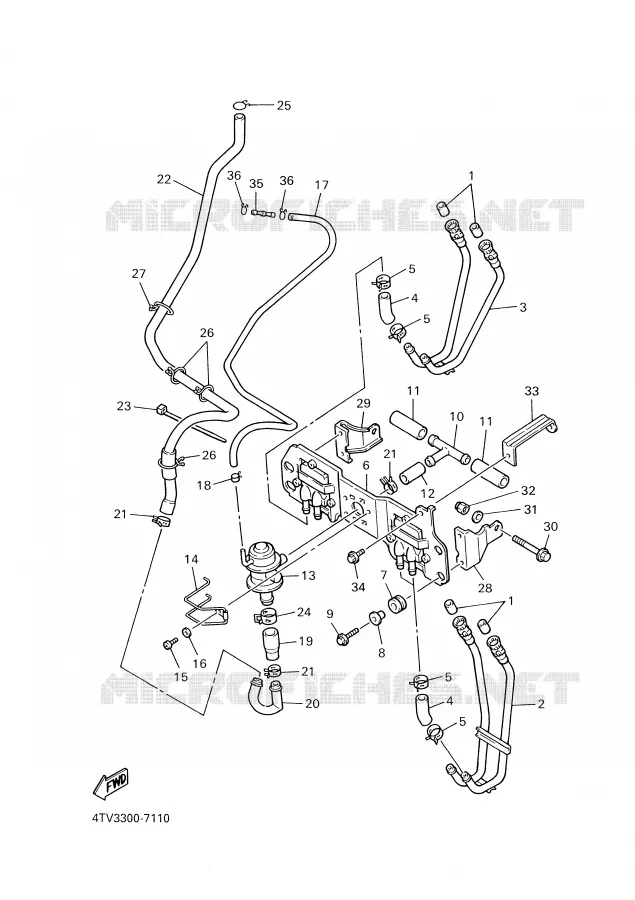 SYSTÈME D'ADMISSION D'AIR AIS Yamaha MOTO 600 1999 THUNDERCAT  YZF600R