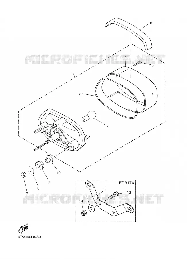 FEU ARRIERE Yamaha MOTO 600 2001 THUNDERCAT  YZF600R