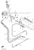 GUIDON ET CABLES pour Yamaha YZF600R de 2001