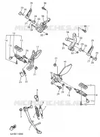 SUPPORT / REPOSE PIEDS pour Yamaha YZF600R de 2001