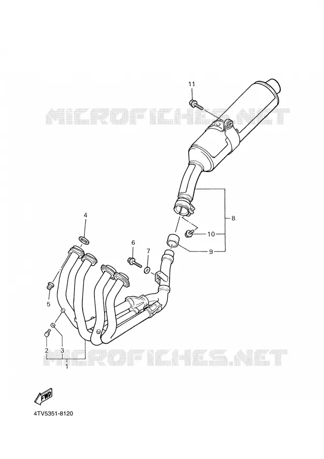 ECHAPPEMENT Yamaha MOTO 600 2001 THUNDERCAT  YZF600R