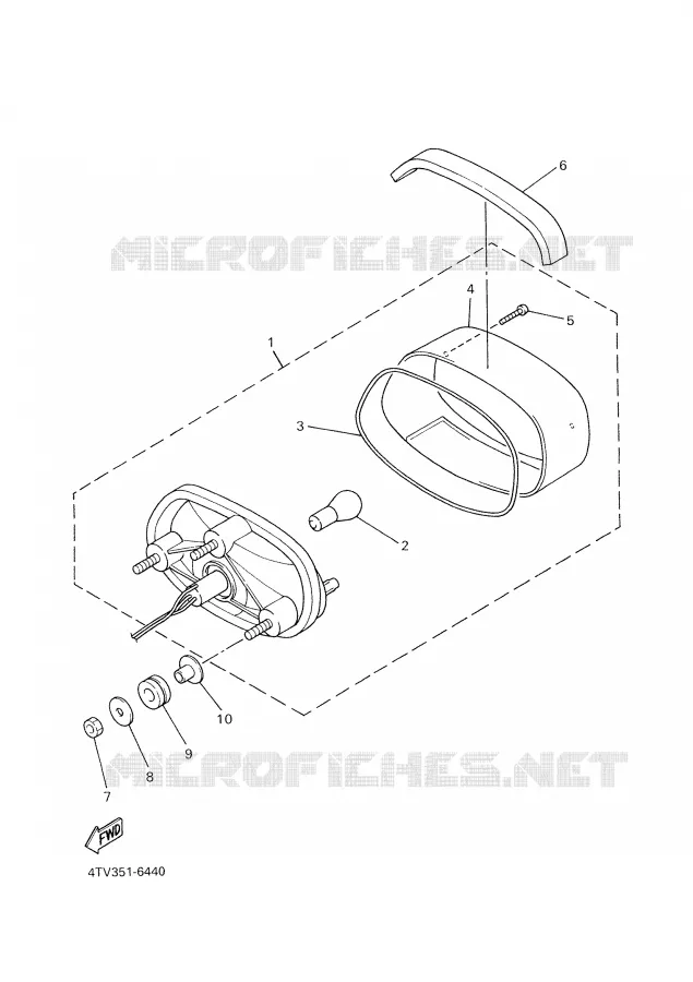 FEU ARRIERE Yamaha MOTO 600 2001 THUNDERCAT  YZF600R