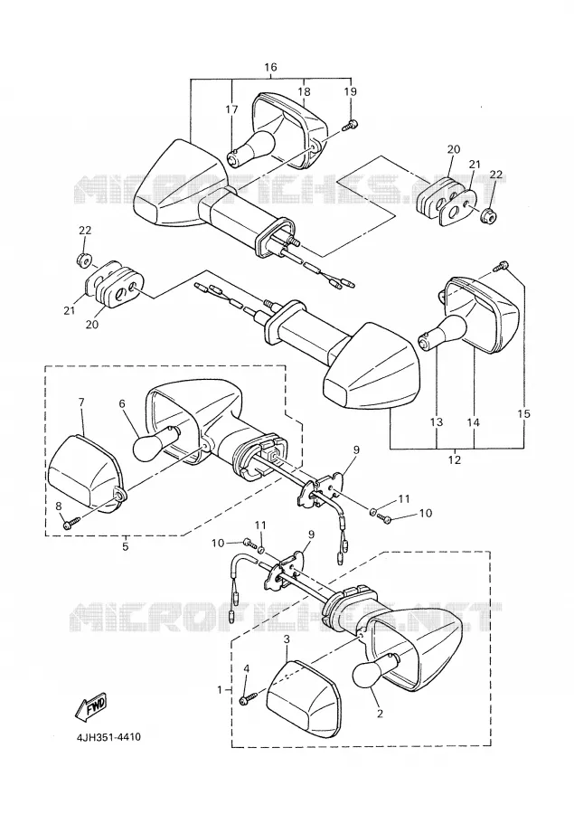 CLIGNOTANT Yamaha MOTO 600 2001 THUNDERCAT  YZF600R