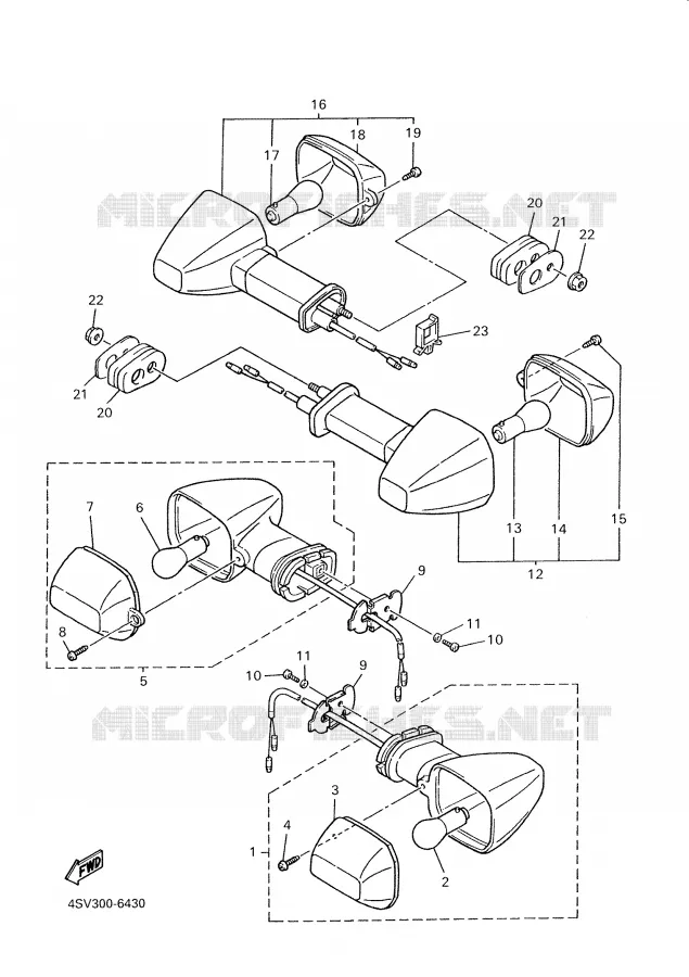 CLIGNOTANT Yamaha MOTO 1000 2001 THUNDERACE  YZF1000R