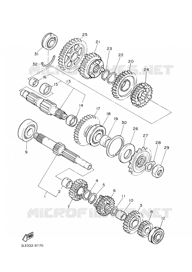 TRANSMISSION Yamaha MOTO 1000 2001 THUNDERACE  YZF1000R