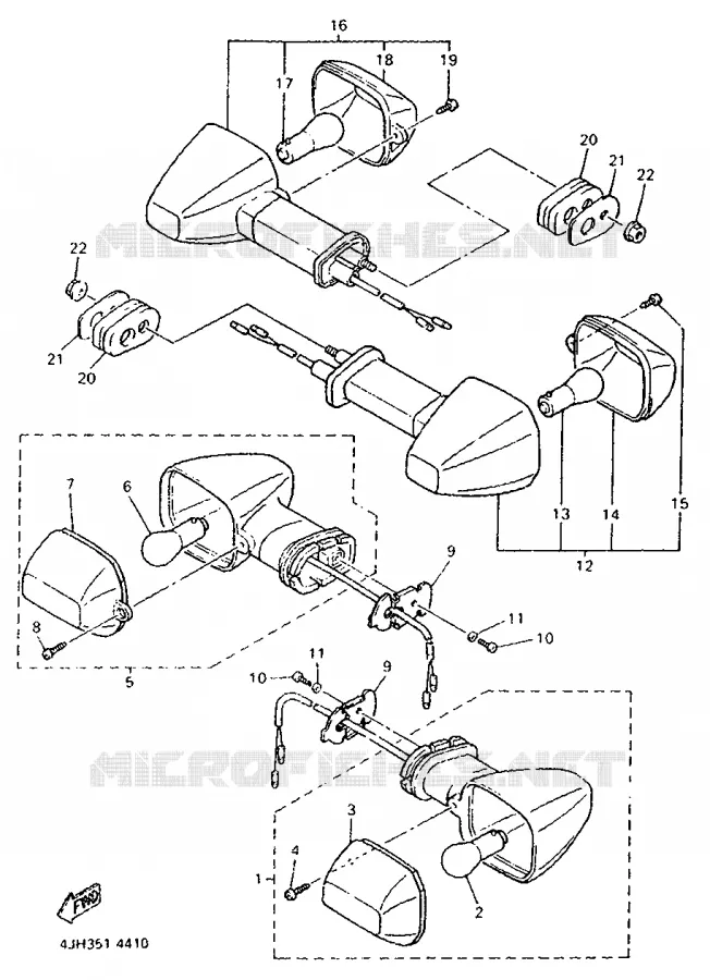 CLIGNOTANT Yamaha MOTO 600 1996 THUNDERCAT  YZF600R