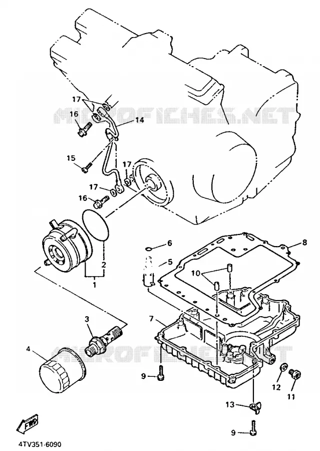 RADIATEUR D'HUILE / ECHANGEUR Yamaha MOTO 600 1997 THUNDERCAT  YZF600R