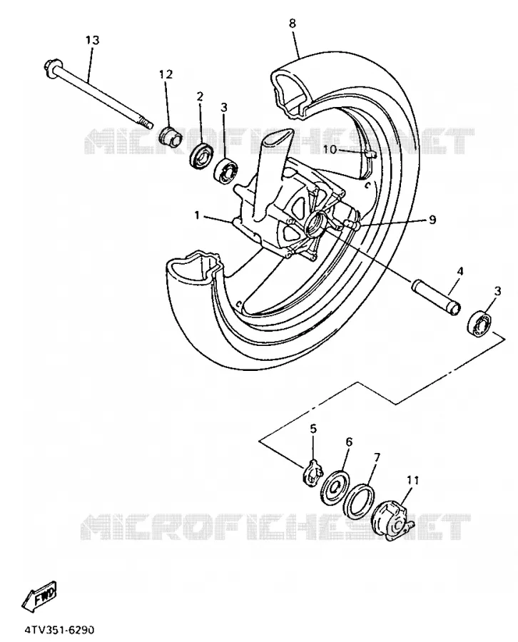 ROUE AVANT Yamaha MOTO 600 1997 THUNDERCAT  YZF600R