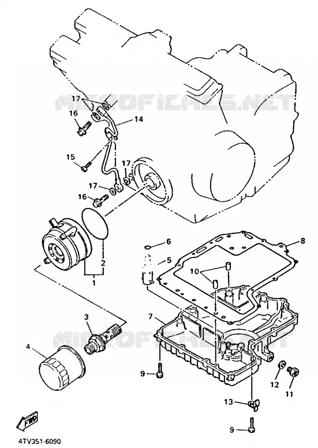 RADIATEUR D'HUILE / ECHANGEUR Yamaha MOTO 600 1997 THUNDERCAT  YZF600R