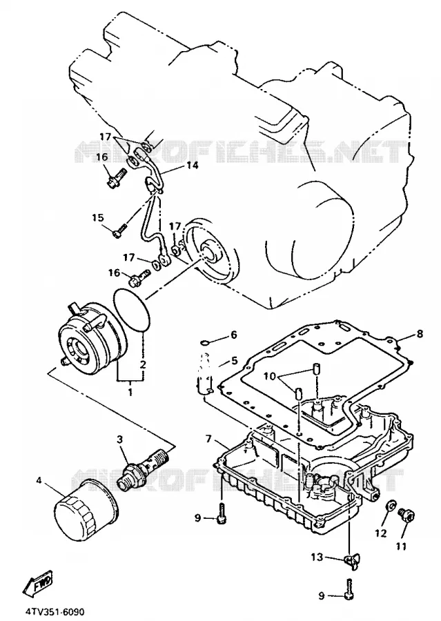 RADIATEUR D'HUILE / ECHANGEUR Yamaha MOTO 600 1997 THUNDERCAT  YZF600R