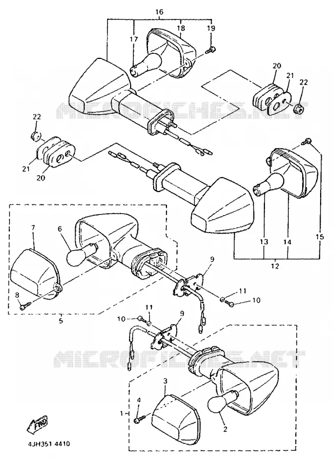 CLIGNOTANT Yamaha MOTO 600 1997 THUNDERCAT  YZF600R