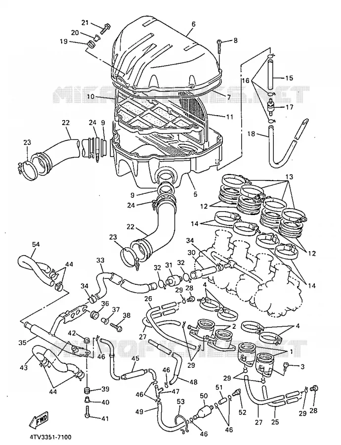 ADMISSION Yamaha MOTO 600 1998 THUNDERCAT  YZF600R