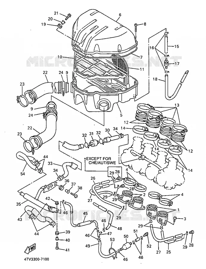 ADMISSION Yamaha MOTO 600 1998 THUNDERCAT  YZF600R