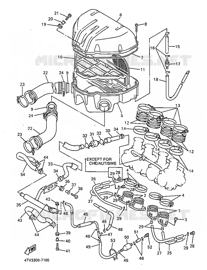 ADMISSION Yamaha MOTO 600 1998 THUNDERCAT  YZF600R