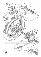 ROUE ARRIERE pour Yamaha YZF750R de 1993