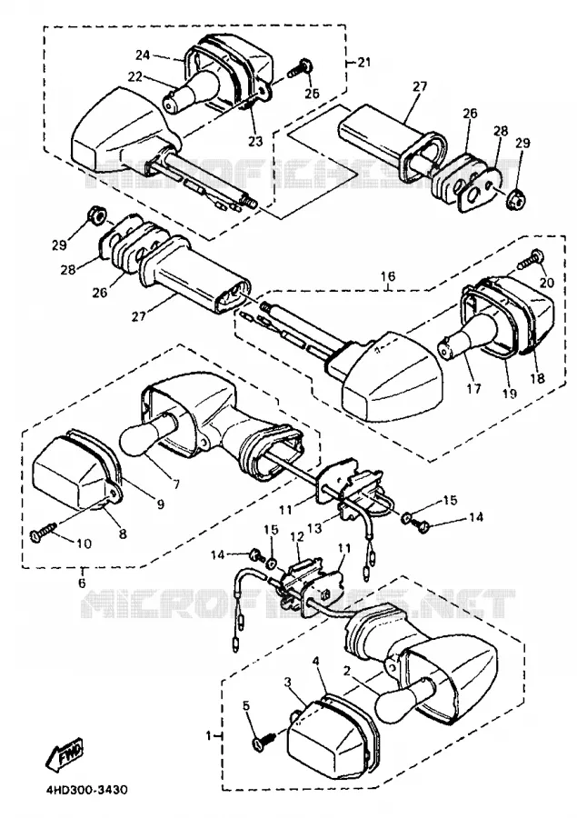 CLIGNOTANT Yamaha MOTO 750 1993 YZF  YZF750R