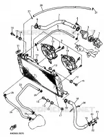 RADIATEUR / DURITES pour Yamaha YZF750R de 1993